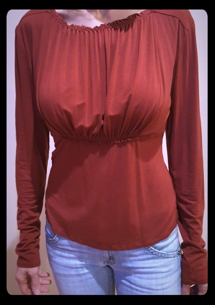 Max Studio burgundy blouse